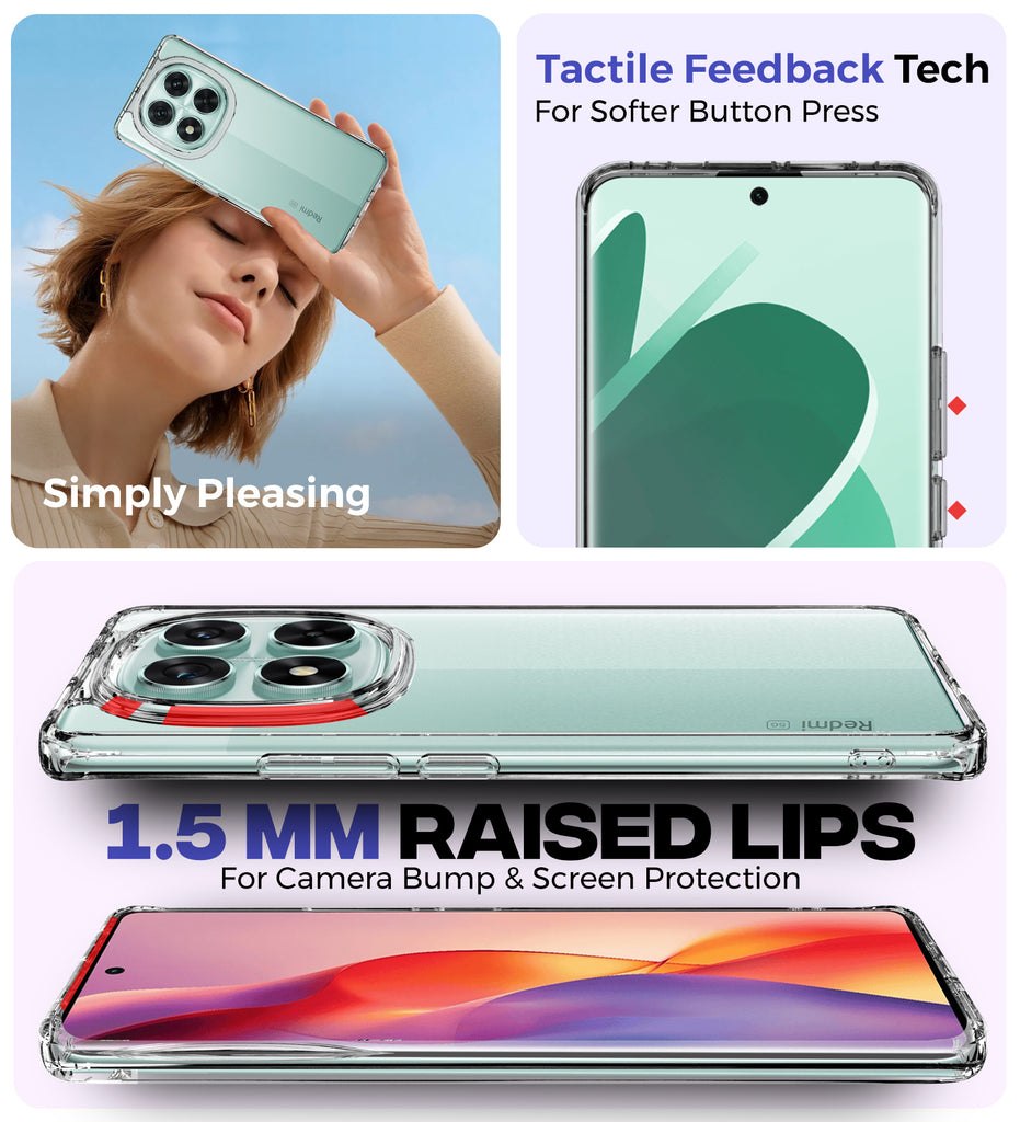 Coverup TPU Back Cover met AirBag Corners - Xiaomi Redmi Note 14 Pro 5G / Poco X7 Hoesje - Transparant