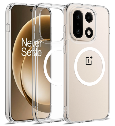 OnePlus 15 5G (6.78 inch) Back Cover | Ice Crystal MagSnap Series, Crystal Clear