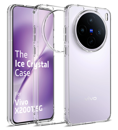 Vivo X200T 5G (6.67 inch) Back Cover | Ice Crystal Series, Crystal Clear