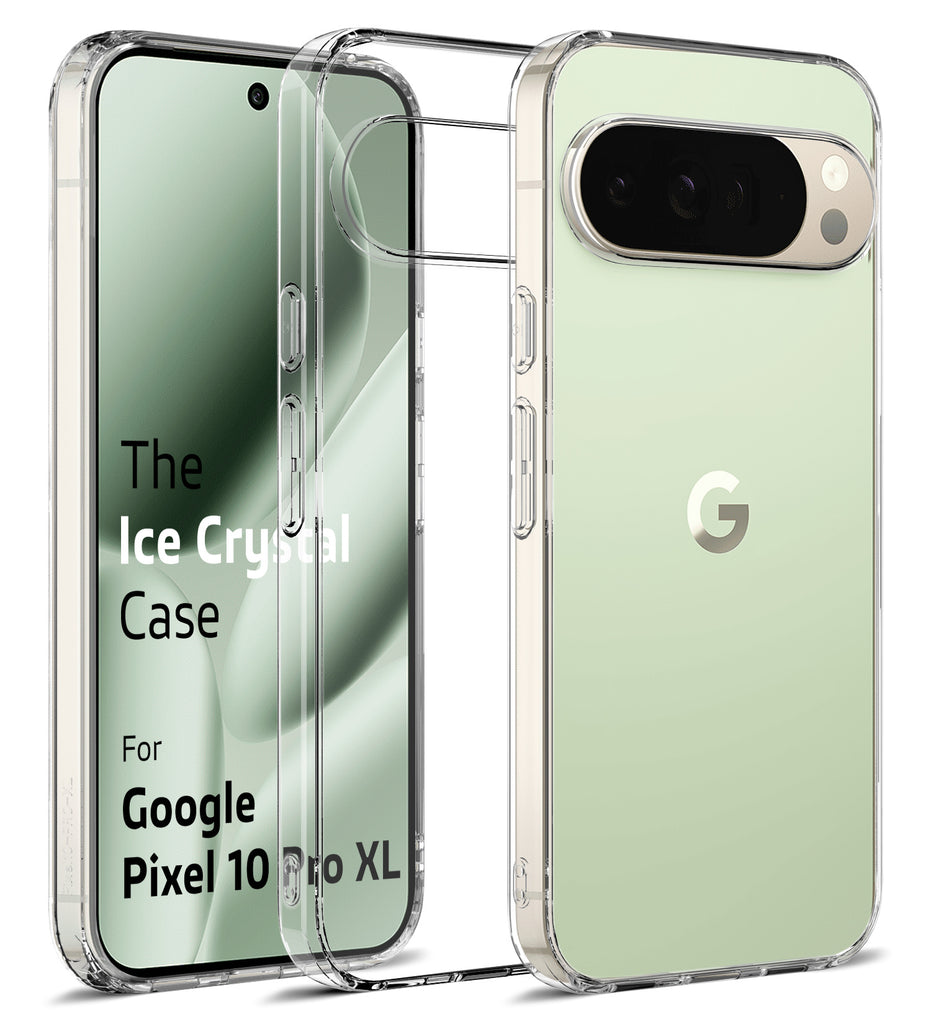 Google Pixel 10 Pro XL 5G (6.8 inch) Back Cover | Ice Crystal Series, Crystal Clear