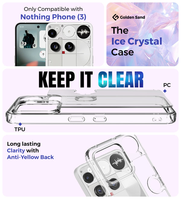 Nothing Phone (3) 5G (6.67 inch) Back Cover | Ice Crystal Series, Crystal Clear