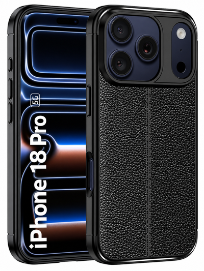Apple iPhone 18 Pro 5G, 6.3 inch Leather Texture Back Cover