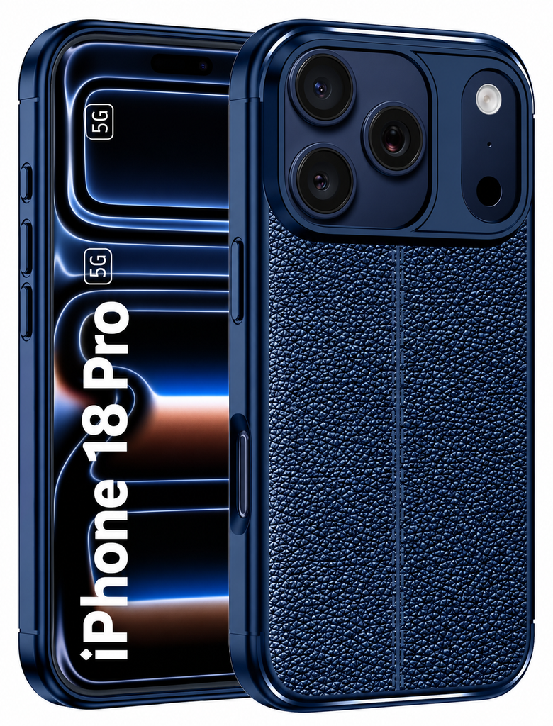Apple iPhone 18 Pro 5G, 6.3 inch Leather Texture Back Cover