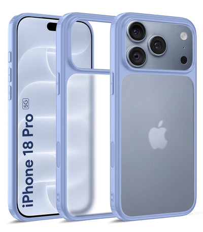 Apple iPhone 18 Pro 5G (6.3 inch) Back Cover | Rugged Frosted Series, Glacier Blue
