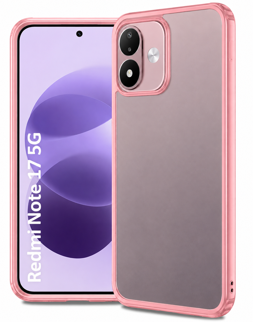 Redmi Note 17 5G (7.0 inch) Back Cover | Rugged Frosted Series, Pink