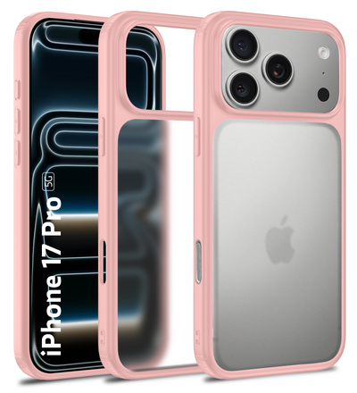 Apple iPhone 17 Pro 5G (6.3 inch) Back Cover | Rugged Frosted Series, Mist Pink