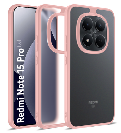 Redmi Note 15 Pro 5G (6.83 inch) Back Cover | Rugged Frosted Series, Mirage Pink