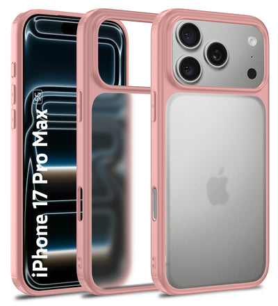 Apple iPhone 17 Pro Max 5G (6.9 inch) Back Cover | Rugged Frosted Series, Pink