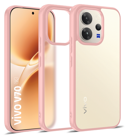 Vivo V70 5G, Vivo V70 Elite 5G (6.59 inch) Back Cover | Rugged Frosted Series, Passion Pink