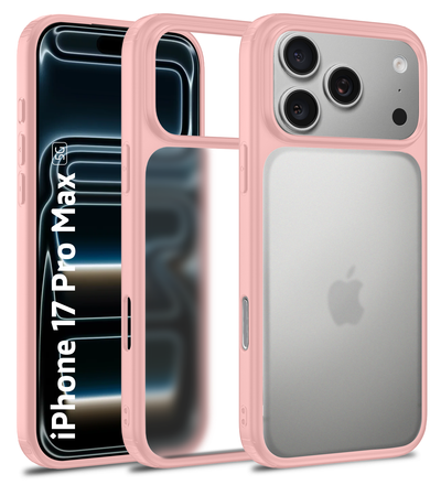 Apple iPhone 17 Pro Max 5G (6.9 inch) Back Cover | Rugged Frosted Series, Mist Pink