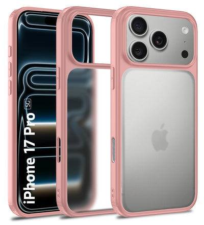 Apple iPhone 17 Pro 5G (6.3 inch) Back Cover | Rugged Frosted Series, Pink