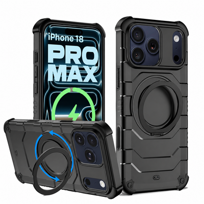 Apple iPhone 18 Pro Max (6.9 inch) Back Cover | Explorer SolidX Series, [Magsafe Compatible With Ring], Deep Black