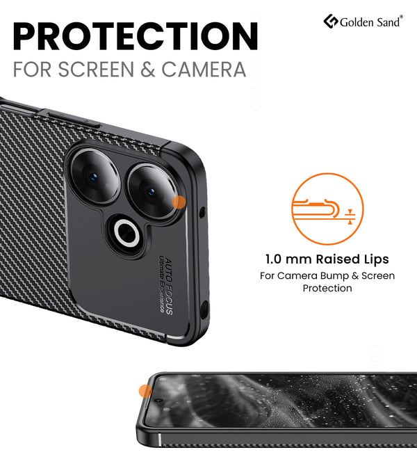 Poco M6 Plus 5G, Redmi 13 5G (6.79 inch) Back Cover | Aramid Fiber Series, Black
