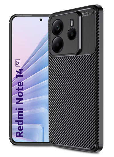 Aramid Fibre Series Shockproof Armor Back Cover for Redmi Note 14 5G, 6.67 inch, Black