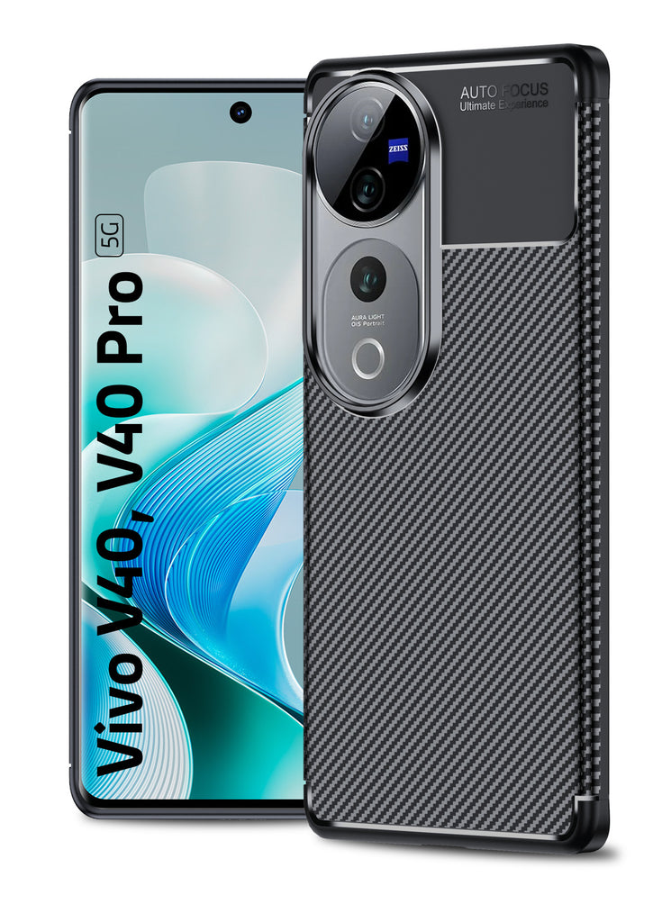 Aramid Fibre Series Shockproof Armor Back Cover for Vivo V40 5G, Vivo V40 Pro 5G, 6.78 inch, Black