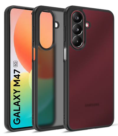 Samsung Galaxy M47 5G (6.7 inch) Back Cover | Rugged Frosted Series, Black