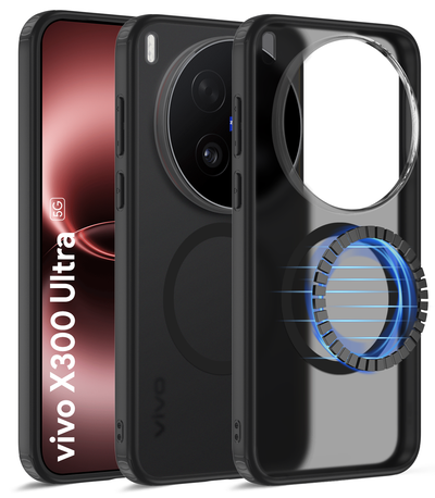 Vivo X300 Ultra 5G (6.82 inch) Back Cover | Rugged Frosted MagSnap Series, Noir Black