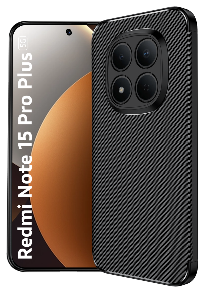 Redmi Note 15 Pro Plus 5G (6.83 inch) Back Cover | Aramid Fiber Series, Carbon Black