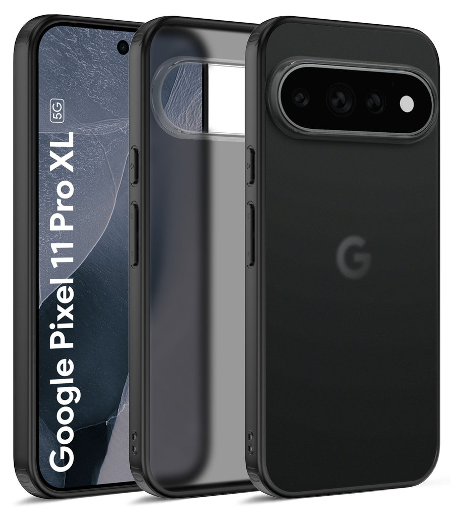 Google Pixel 11 Pro XL 5G (6.8 inch) Back Cover | Rugged Frosted Series, Obsidian Black