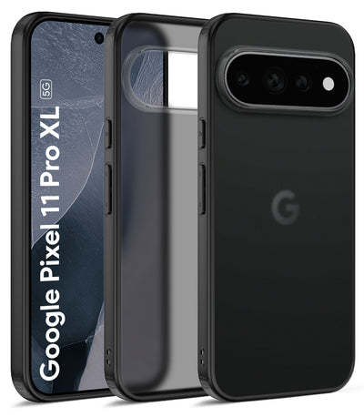 Google Pixel 11 Pro XL 5G (6.8 inch) Back Cover | Rugged Frosted Series, Obsidian Black