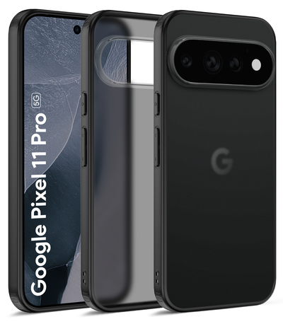 Google Pixel 11 Pro 5G (6.3 inch) Back Cover | Rugged Frosted Series, Obsidian Black