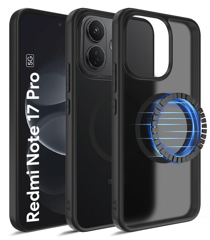 Redmi Note 17 Pro 5G (6.83 inch) Back Cover | Rugged Frosted MagSnap Series, Black