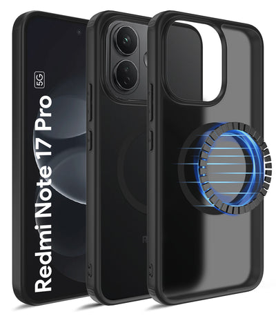 Redmi Note 17 Pro 5G (6.83 inch) Back Cover | Rugged Frosted MagSnap Series, Black