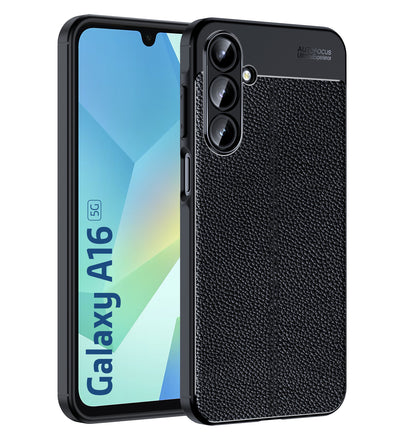 Samsung Galaxy A16 5G (6.7 inch) Back Cover | Vegan Leather Series, Black