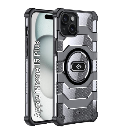 Explorer Series, Magsafe Compatible [Certified Military Grade Protection] Back Cover for Apple iPhone 15 Plus, 6.7 inch, Space Black