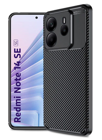 Aramid Fibre Series Shockproof Armor Back Cover for Redmi Note 14 SE 5G, 6.67 inch, Black