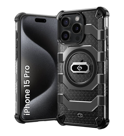 Apple iPhone 15 Pro (6.1 inch) Back Cover | Explorer Series, [Magsafe Compatible], Space Black