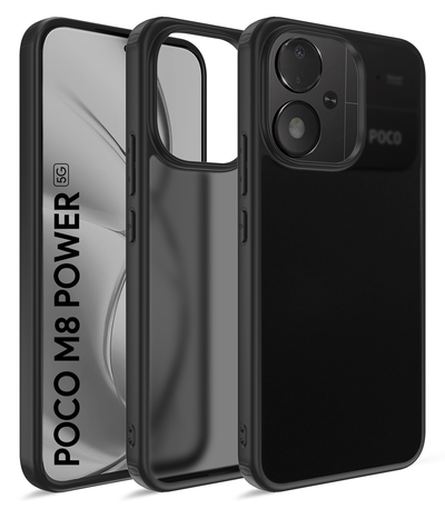 POCO M8 Power 5G (6.99 inch) Back Cover | Rugged Frosted Series, Black