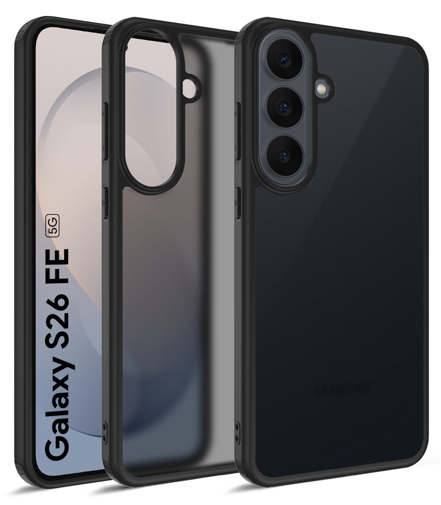 Samsung Galaxy S26 FE 5G (6.7 inch) Back Cover | Rugged Frosted Series, Graphite Black