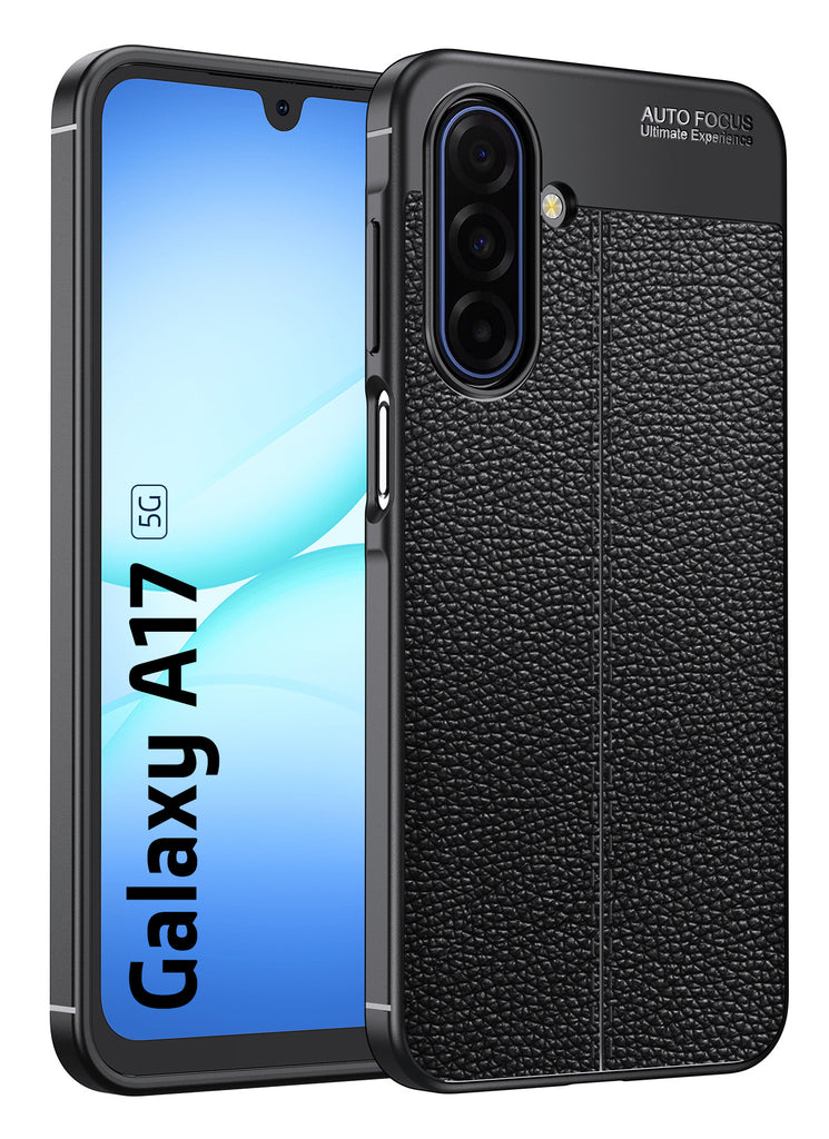 Samsung Galaxy A17 5G (6.7 inch) Back Cover | Vegan Leather Series, Black
