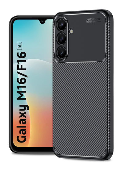 Aramid Fibre Series Shockproof Armor Back Cover for Samsung Galaxy M16 5G, Samsung Galaxy F16 5G, 6.7 inch, Black