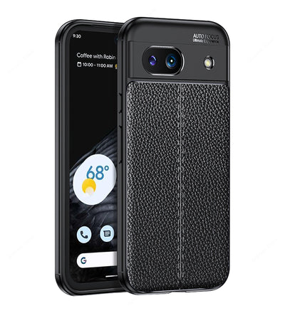 Google Pixel 8A 5G (6.1 inch) Back Cover | Vegan Leather Series, Black