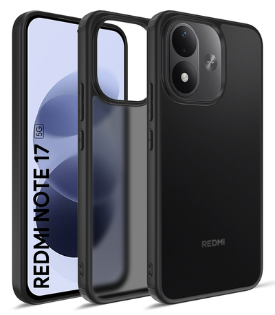 Redmi Note 17 5G (7.0 inch) Back Cover | Rugged Frosted Series, Black