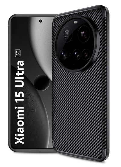 Aramid Fibre Rugged Flexible TPU Series Shockproof Armor Back Cover for Xiaomi 15 Ultra 5G, 6.7 inch, Black