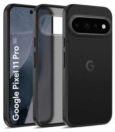 Google Pixel 11 Pro 5G (6.3 inch) Back Cover | Rugged Frosted Series, Obsidian Black