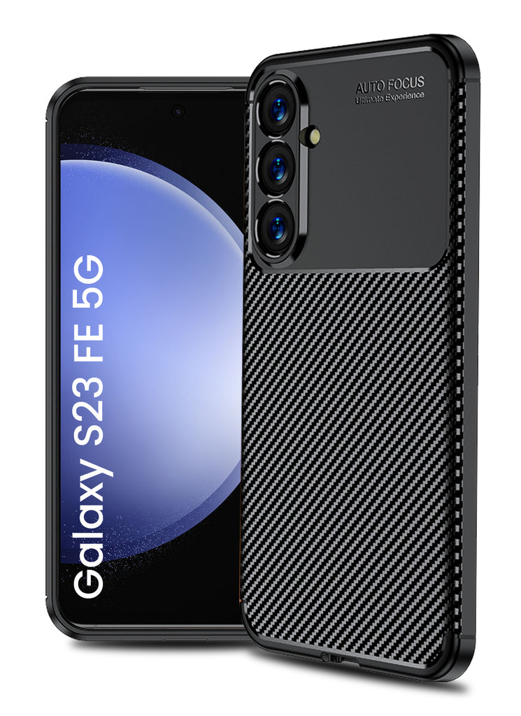 Aramid Fibre Series Shockproof Armor Back Cover for Samsung Galaxy S23 FE 5G, 6.4 inch, Black