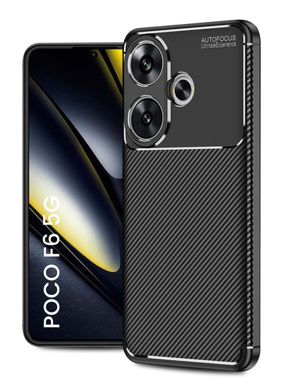 Aramid Fibre Series Shockproof Armor Back Cover for POCO F6 5G, 6.67 inch, Black