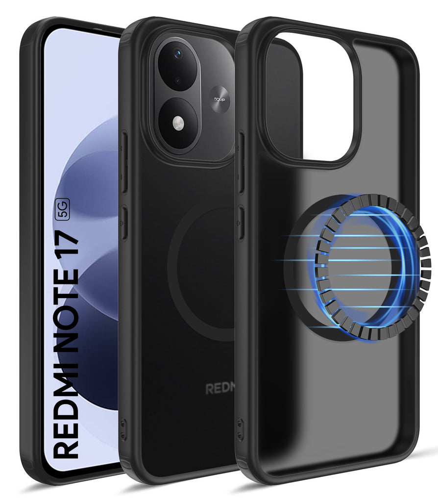 Redmi Note 17 5G (7.0 inch) Back Cover | Rugged Frosted MagSnap Series, Black Night