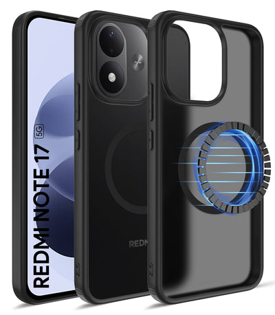 Redmi Note 17 5G (7.0 inch) Back Cover | Rugged Frosted MagSnap Series, Black Night