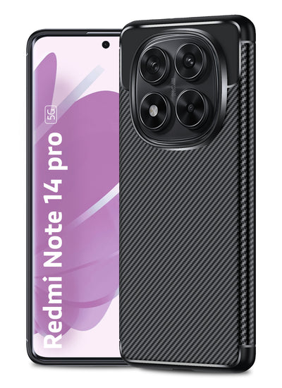Aramid Fibre Series Shockproof Armor Back Cover for POCO X7 5G, Redmi Note 14 Pro 5G, Redmi Note 14 Pro+ Plus 5G, 6.67 inch, Black