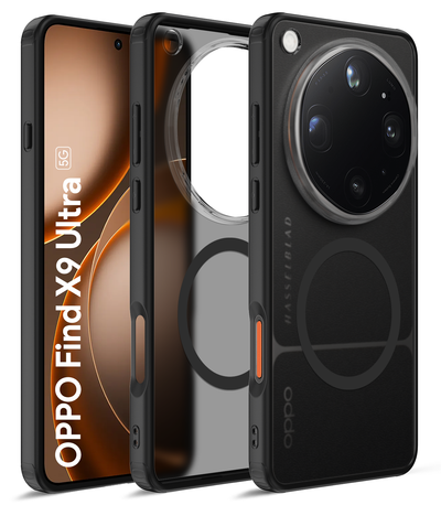 Pre Order, [Estimated Shipping Date: 17 June 2026], Oppo Find X9 Ultra 5G (6.82 inch) Back Cover | Rugged Frosted MagSnap Series, Tundra Black
