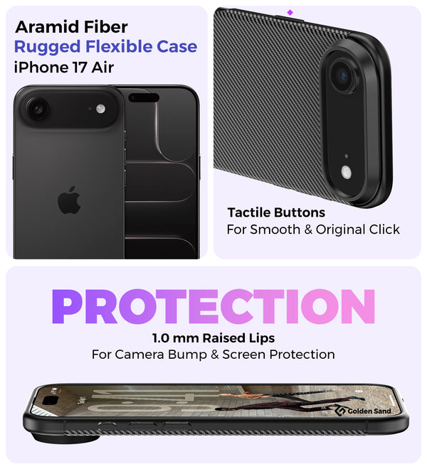 Apple iPhone Air, iPhone 17 Air 5G (6.9 inch) Back Cover | Aramid Fiber Series, Space Black