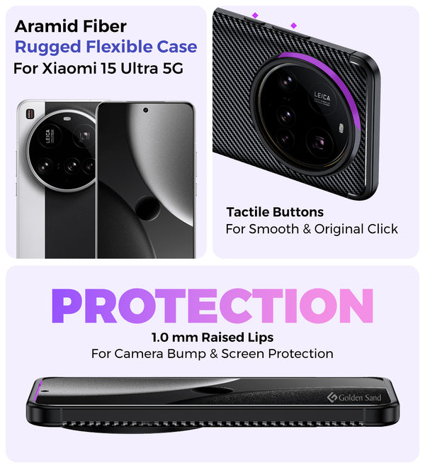 Xiaomi 15 Ultra 5G (6.7 inch) Back Cover | Aramid Fiber Series, Black