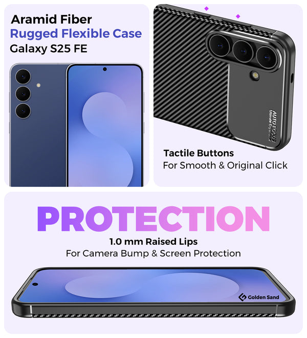 Samsung Galaxy S25 FE 5G (6.7 inch) Back Cover | Aramid Fiber Series, Black