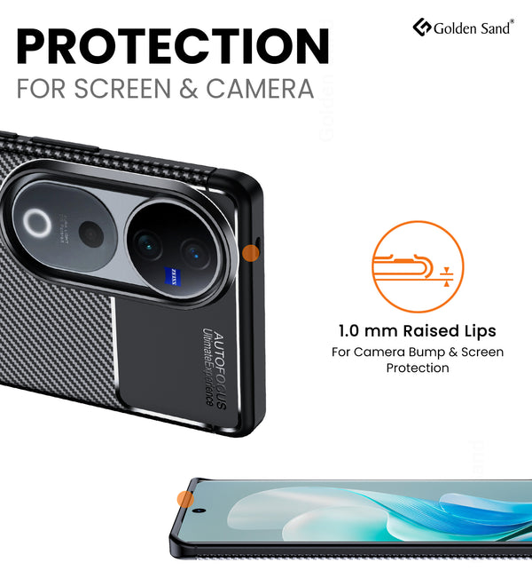 Vivo V40 5G, Vivo V40 Pro 5G, Vivo T3 Ultra 5G (6.78 inch) Back Cover | Aramid Fiber Series, Black