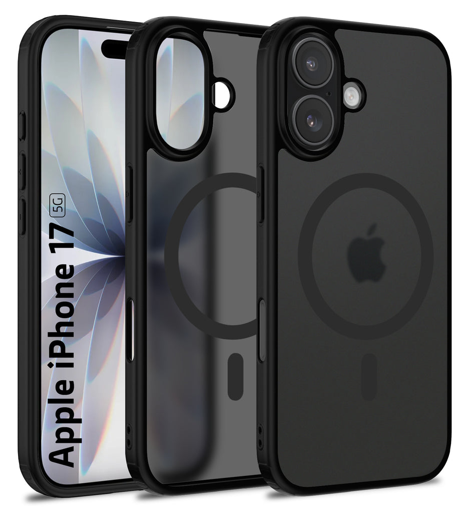 Apple iPhone 17 5G (6.3 inch) Back Cover | Rugged Frosted MagSnap Series, Space Black